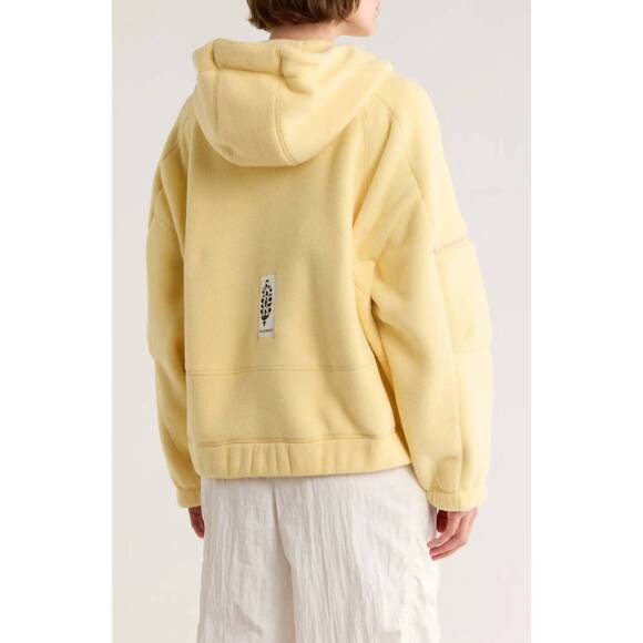 NEW FREE PEOPLE wild and free fleece pullover in yellow - Picture 3 of 4
